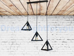 3 Pyramids Iron Pendant Light Fixture Modern Lighting Industrial Chandelier Lamp Vintage Kitchen Light - thumbnail 1