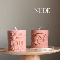 Dad Soy Wax Candle - Sculptural Pillar, Father's Day Gift - thumbnail 2