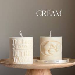 Dad Soy Wax Candle - Sculptural Pillar, Father's Day Gift - thumbnail 3