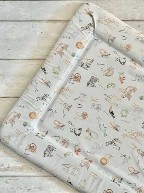 Alphabet Baby Changing Mat, Alphabet Animal Changing Mat, A-Z Baby Change Nursery Mat - image 1