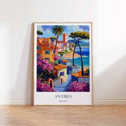 Antibes Poster, French Riviera Gift For Travel Lover, European Poster, France Print, Wall Art. Home Decor, Scenery - thumbnail 3