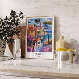 Antibes Poster, French Riviera Gift For Travel Lover, European Poster, France Print, Wall Art. Home Decor, Scenery - thumbnail 2