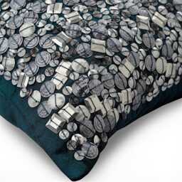"Handmade Bling Toss Cushion 16""x16" - thumbnail 2