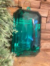 Emerald Green Jewel Christmas Ornament 9-Inch Acrylic Gem - thumbnail 1