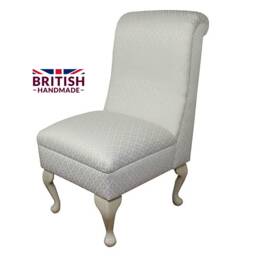 Handmade Woburn Oyster Diamond Accent Chair Queen Anne Legs - thumbnail 1