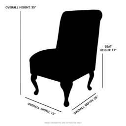 Handmade Woburn Oyster Diamond Accent Chair Queen Anne Legs - thumbnail 3