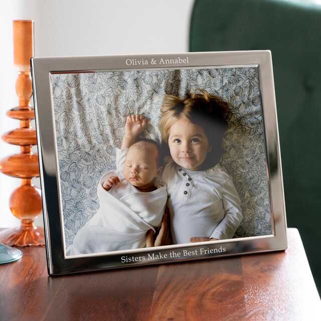 Personalised Luxury Silver Plated Landscape Picture Frame - image 1
