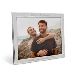 Personalised Luxury Silver Plated Landscape Picture Frame - thumbnail 4