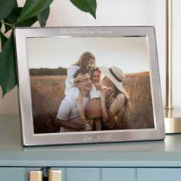 Personalised Luxury Silver Plated Landscape Picture Frame - thumbnail 2