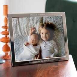 Personalised Luxury Silver Plated Landscape Picture Frame - thumbnail 1
