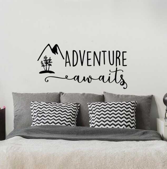 Adventure Awaits Wall Decal Travel Theme Bedroom Decor Ww58 - image 1