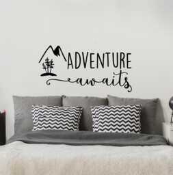 Adventure Awaits Wall Decal Travel Theme Bedroom Decor Ww58 - thumbnail 1