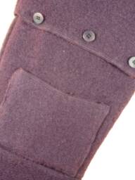 Christmas Stocking Boiled Wool Buttons Pocket Bplum Purple Berry Repurposed Winter Sweater Upcycled Recycled 155 - thumbnail 1