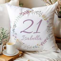 Personalised 21st Birthday Cushion Custom Name Pillow For Daughter, Home Decor - thumbnail 4