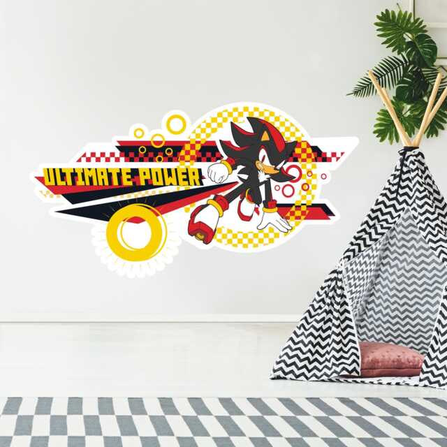 Sonic The Hedgehog Wall Sticker - Shadow Ultimate Power Art - image 1
