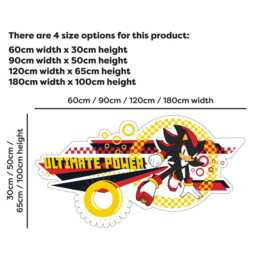 Sonic The Hedgehog Wall Sticker - Shadow Ultimate Power Art - thumbnail 3