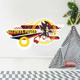 Sonic The Hedgehog Wall Sticker - Shadow Ultimate Power Art - thumbnail 1