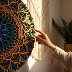 Colorful Multilayer Mandala Wall Art - Laser Cut Plywood - thumbnail 4