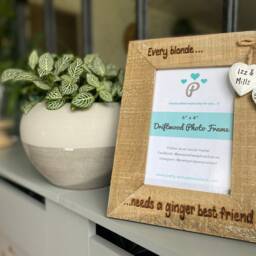 Every Blonde Needs A Ginger Best Friend - Personalised Driftwood Style Photo Frame 6x4 - thumbnail 2
