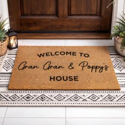 Nan Grandads Gift Idea - Custom Welcome Rug Modern Cursive Retired Home Sign - thumbnail 3