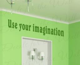 Use Your Imagination Inspirational Motivational Kids Vinyl Decor Art Quote Design Decal Wall Saying Decoration Lettering Sticker In71 - thumbnail 1