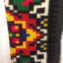 Hand Woven Wool Blanket Ukrainian Hutsul Rug, Carpathian Design - thumbnail 2