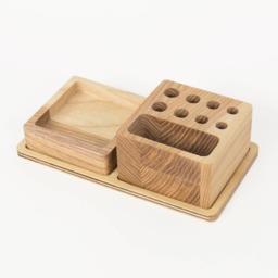 Small Desk Organizer Wooden Wood Desk Storage Organization - thumbnail 4