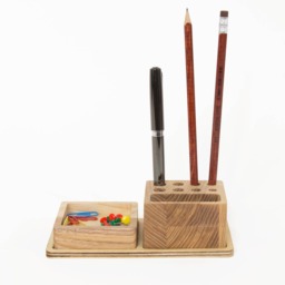 Small Desk Organizer Wooden Wood Desk Storage Organization - thumbnail 2