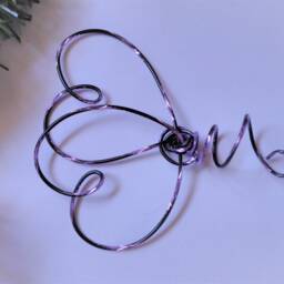 Mini Christmas Tree Topper in Purple & Silver - thumbnail 4