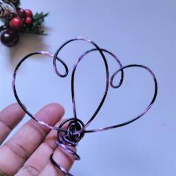 Mini Christmas Tree Topper in Purple & Silver - thumbnail 3