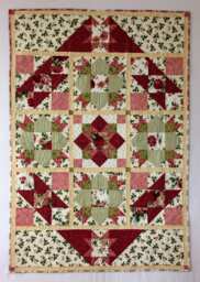 Quilted Throw/Crib Quilt/Baby Quilt/Bed Runner