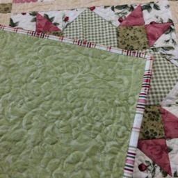 Quilted Throw/Crib Quilt/Baby Quilt/Bed Runner - thumbnail 4