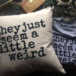 Mommy's Alright, Daddy's Alright - Cheap Trick Lyrics Hand Block Print Canvas Throw Pillow Set - thumbnail 3