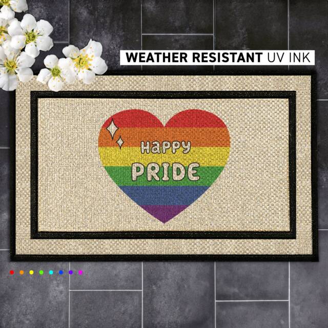 Celebrate With A Personalized Lgbt Doormat - Customizable Rainbow Pride Welcome Mat - image 1