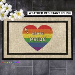 Celebrate With A Personalized Lgbt Doormat - Customizable Rainbow Pride Welcome Mat