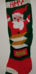 Personalized Hand Knitted Christmas Stocking - thumbnail 1