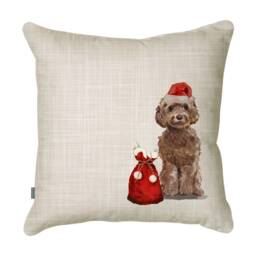 Christmas Velour Cushion Handmade Festive Pillow, Made in UK - thumbnail 2