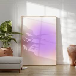 Lilac Glow Aura Gradient Art, Spiritual Poster, Abstract Dreamy Art Print, Self Care Energy, Gradient, Home Decor - thumbnail 2