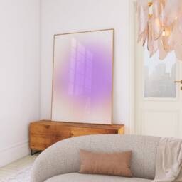 Lilac Glow Aura Gradient Art, Spiritual Poster, Abstract Dreamy Art Print, Self Care Energy, Gradient, Home Decor - thumbnail 3