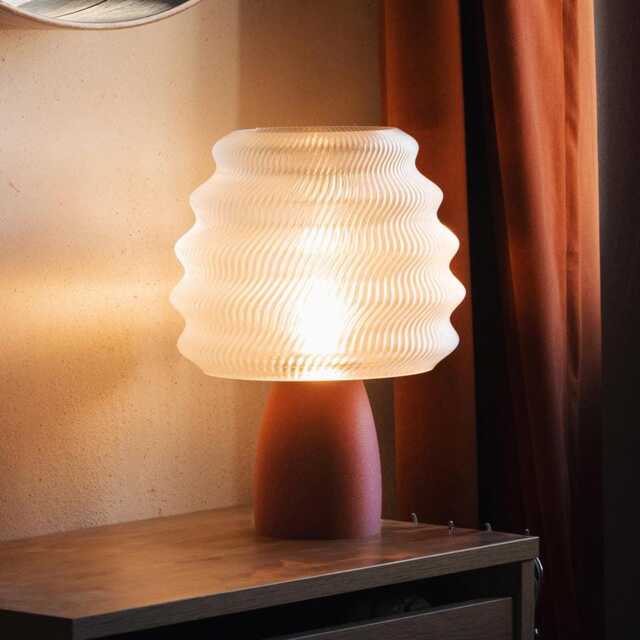 Retro Table Lamp - Recycled & Wood Based Made in France E27 Led - image 1