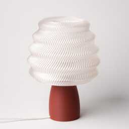 Retro Table Lamp - Recycled & Wood Based Made in France E27 Led - thumbnail 2