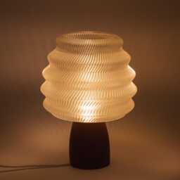 Retro Table Lamp - Recycled & Wood Based Made in France E27 Led - thumbnail 3