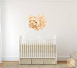 Peony Flower Wall Decal - Sticker Removable Peel & Stick Watercolor Fabric Nursery Decor - thumbnail 1