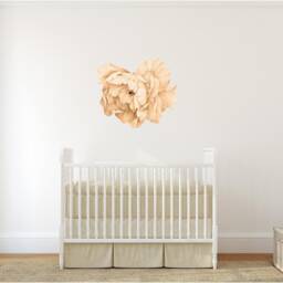 Peony Flower Wall Decal - Sticker Removable Peel & Stick Watercolor Fabric Nursery Decor - thumbnail 2