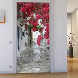 Door Wall Sticker Blooming Tree Stickers/ 3D Vinyl Decal/ Wallpaper/ Garden Mural/ Peel & Stick Mural - thumbnail 2