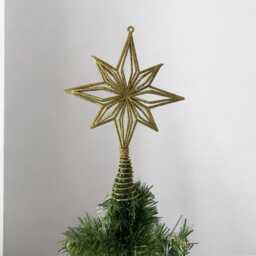 Christmas Tree Topper Star - North Design, 25 cm Gold Metal - thumbnail 3