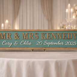 Personalised Mr & Mrs Wedding Sign - Custom Family Name Plaque Gift For Couple Established Date Anniversary - thumbnail 2