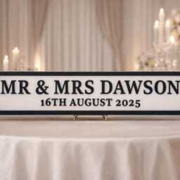 Personalised Mr & Mrs Wedding Sign - Custom Family Name Plaque Gift For Couple Established Date Anniversary - thumbnail 3