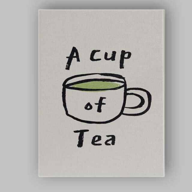 Rustic Hand Drawn Cup Of Tea Illustration Canvas Wall Art Print Decor Picture Ready To Hang - image 1
