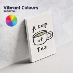 Rustic Hand Drawn Cup Of Tea Illustration Canvas Wall Art Print Decor Picture Ready To Hang - thumbnail 4